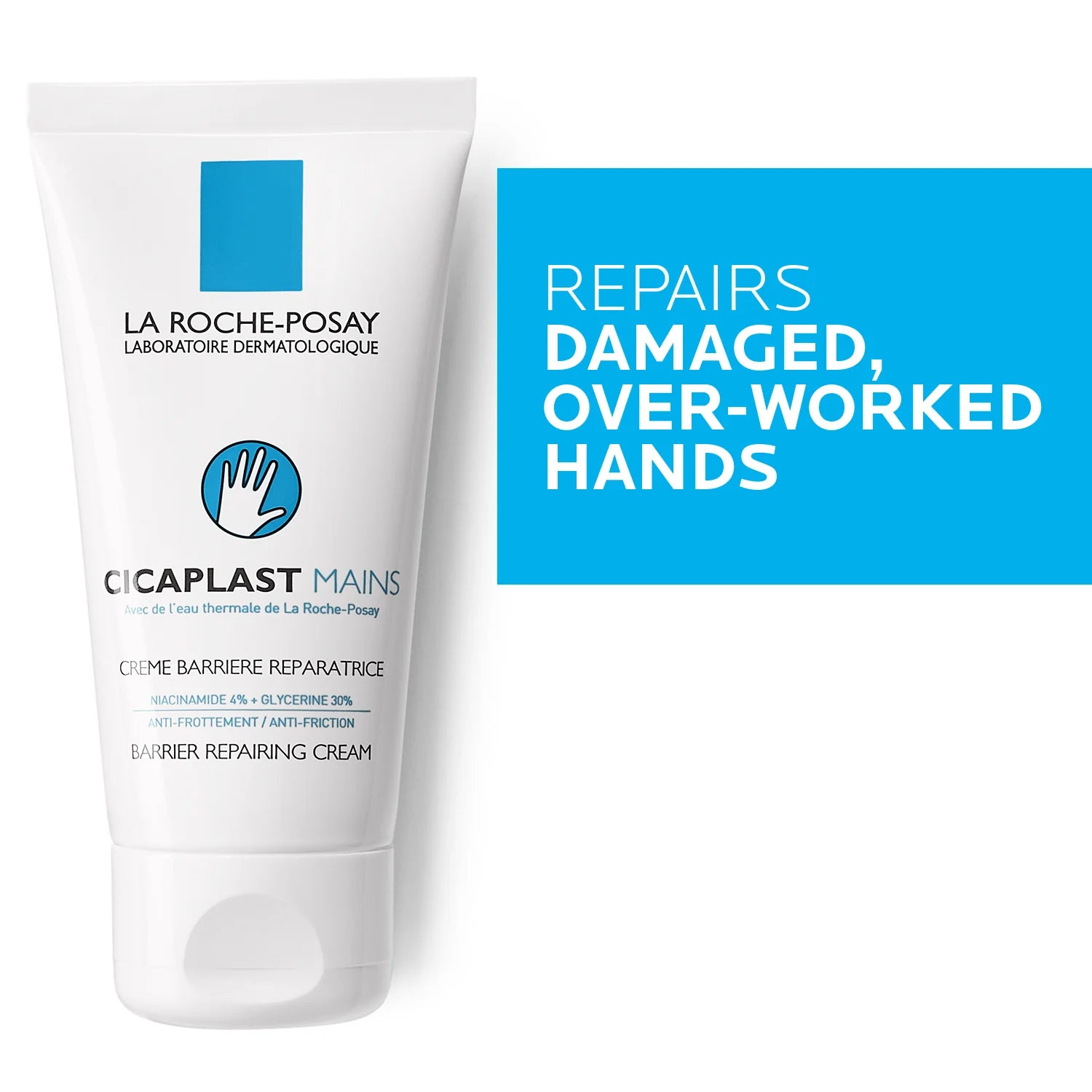 La Roche-Posay Cicaplast Mains Moisturiser for Dry and Damaged Hands 50ml