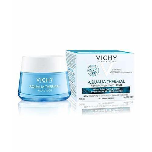 Vichy Aqualia Thermal Rich Face Cream Moisturizer for Dry Skin with Hyaluronic acid 50ml