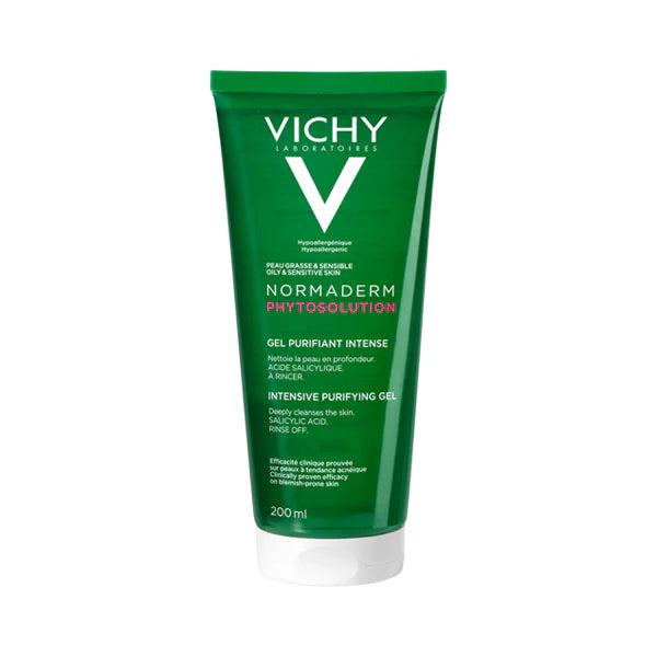 Vichy Normaderm Phytosolution Face Cleanser Gel for Oily/Acne Skin with Salicylic Acid 200ml